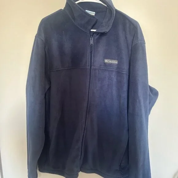 Columbia Navy Fleece Full Zip Jacket Men’s XL - Picture 1 of 4